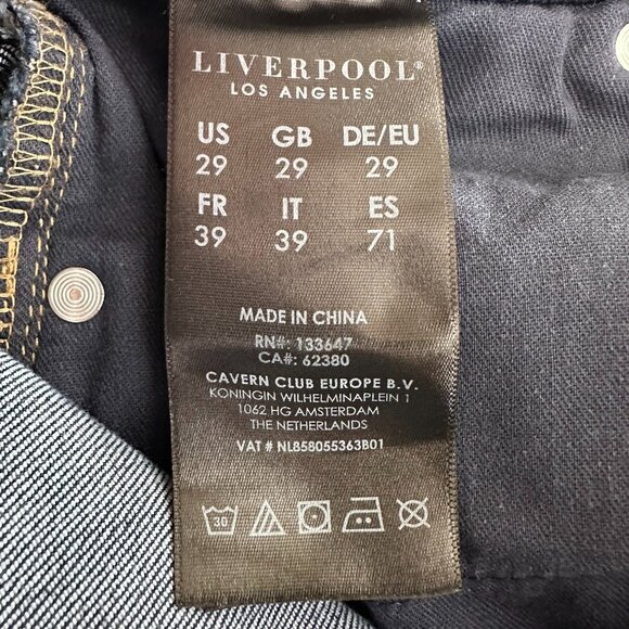 Liverpool Men's Regent Relaxed Straight Leg Eco Denim Jean, Size W29 x L34, Blue - Picture 11 of 15